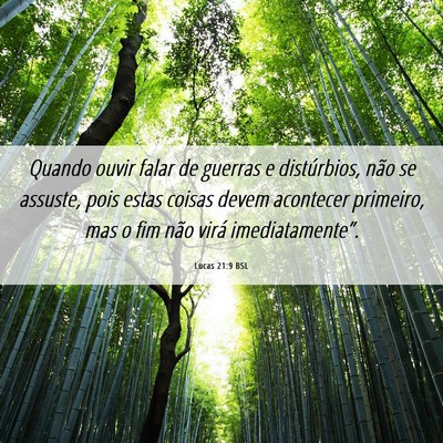 Picture 06 - Lucas 21:9 BSL - Quando ouvir falar de guerras e distúrbios, não - Bible Verse Picture