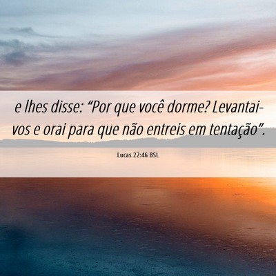 Picture 06 - Lucas 22:46 BSL - e lhes disse: “Por que você dorme? - Bible Verse Picture