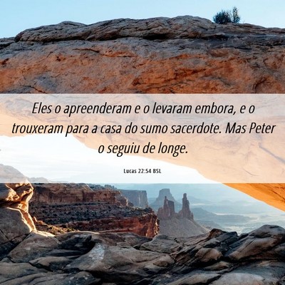 Picture 06 - Lucas 22:54 BSL - Eles o apreenderam e o levaram embora, e o - Bible Verse Picture