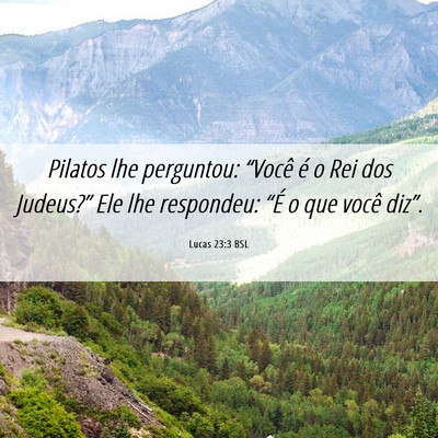 Picture 06 - Lucas 23:3 BSL - Pilatos lhe perguntou: “Você é o Rei dos - Bible Verse Picture