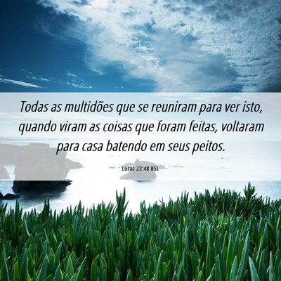 Picture 06 - Lucas 23:48 BSL - Todas as multidões que se reuniram para ver - Bible Verse Picture