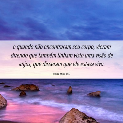 Picture 06 - Lucas 24:23 BSL - e quando não encontraram seu corpo, vieram - Bible Verse Picture