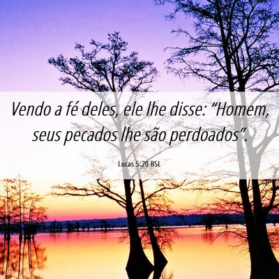 Picture 06 - Lucas 5:20 BSL - Vendo a fé deles, ele lhe disse: “Homem, seus - Bible Verse Picture