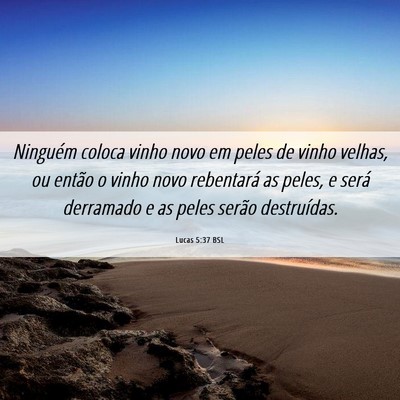 Picture 06 - Lucas 5:37 BSL - Ninguém coloca vinho novo em peles de vinho - Bible Verse Picture