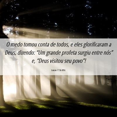 Picture 06 - Lucas 7:16 BSL - O medo tomou conta de todos, e eles glorificaram - Bible Verse Picture