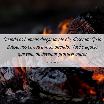 Picture 06 - Lucas 7:20 BSL - Quando os homens chegaram até ele, disseram: - Bible Verse Picture