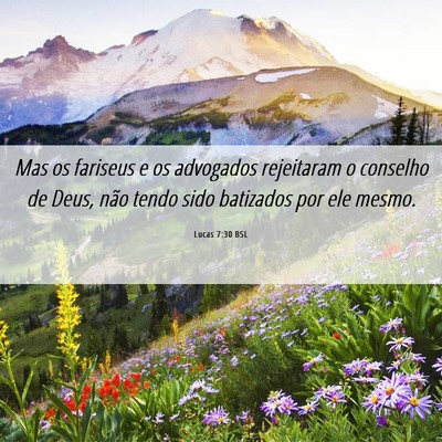 Picture 06 - Lucas 7:30 BSL - Mas os fariseus e os advogados rejeitaram o - Bible Verse Picture