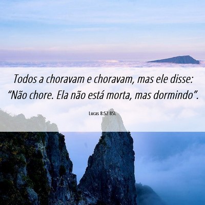 Picture 06 - Lucas 8:52 BSL - Todos a choravam e choravam, mas ele disse: - Bible Verse Picture