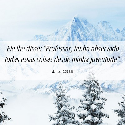 Picture 06 - Marcos 10:20 BSL - Ele lhe disse: “Professor, tenho observado - Bible Verse Picture