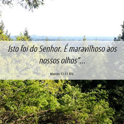 Picture 06 - Marcos 12:11 BSL - Isto foi do Senhor. É maravilhoso aos nossos - Bible Verse Picture