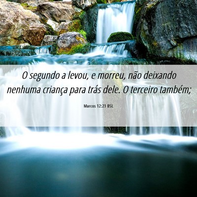 Picture 06 - Marcos 12:21 BSL - O segundo a levou, e morreu, não deixando - Bible Verse Picture