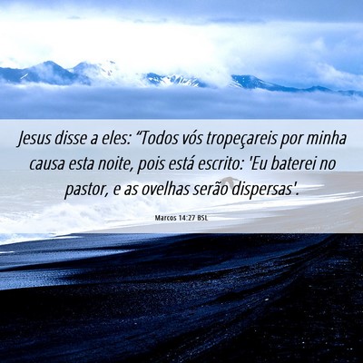 Picture 06 - Marcos 14:27 BSL - Jesus disse a eles: “Todos vós tropeçareis - Bible Verse Picture