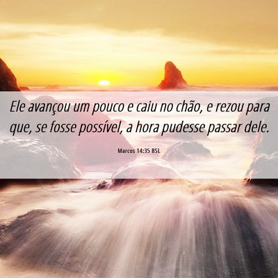 Picture 06 - Marcos 14:35 BSL - Ele avançou um pouco e caiu no chão, e rezou - Bible Verse Picture