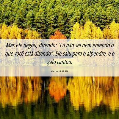 Picture 06 - Marcos 14:68 BSL - Mas ele negou, dizendo: “Eu não sei nem - Bible Verse Picture