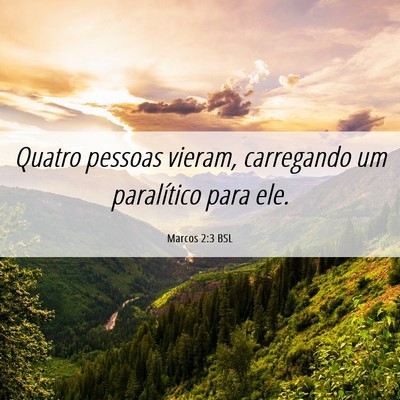 Picture 06 - Marcos 2:3 BSL - Quatro pessoas vieram, carregando um paralítico - Bible Verse Picture