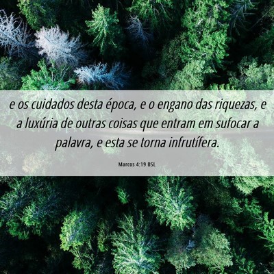 Picture 06 - Marcos 4:19 BSL - e os cuidados desta época, e o engano das - Bible Verse Picture