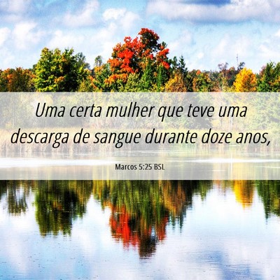 Picture 06 - Marcos 5:25 BSL - Uma certa mulher que teve uma descarga de sangue - Bible Verse Picture