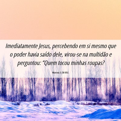 Picture 06 - Marcos 5:30 BSL - Imediatamente Jesus, percebendo em si mesmo que o - Bible Verse Picture