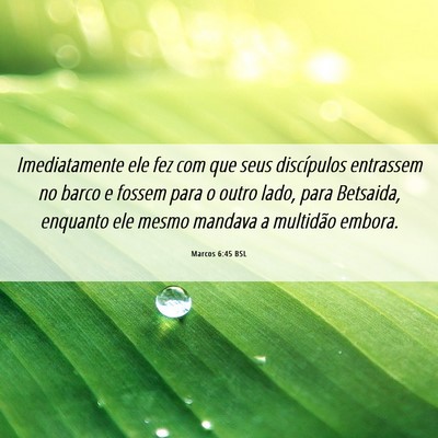 Picture 06 - Marcos 6:45 BSL - Imediatamente ele fez com que seus discípulos - Bible Verse Picture