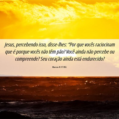 Picture 06 - Marcos 8:17 BSL - Jesus, percebendo isso, disse-lhes: “Por que - Bible Verse Picture