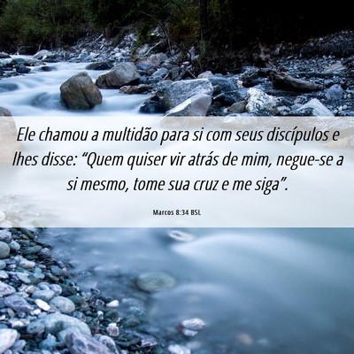 Picture 06 - Marcos 8:34 BSL - Ele chamou a multidão para si com seus - Bible Verse Picture