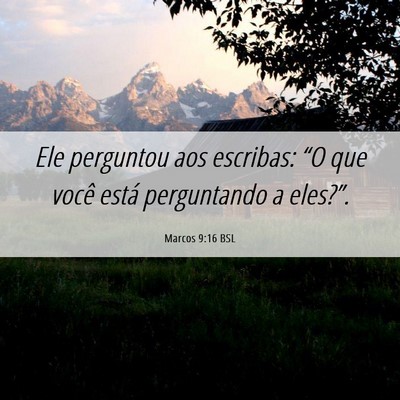 Picture 06 - Marcos 9:16 BSL - Ele perguntou aos escribas: “O que você está - Bible Verse Picture