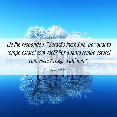 Picture 06 - Marcos 9:19 BSL - Ele lhe respondeu: “Geração incrédula, por - Bible Verse Picture