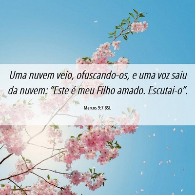Picture 06 - Marcos 9:7 BSL - Uma nuvem veio, ofuscando-os, e uma voz saiu da - Bible Verse Picture