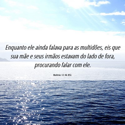 Picture 06 - Mateus 12:46 BSL - Enquanto ele ainda falava para as multidões, eis - Bible Verse Picture