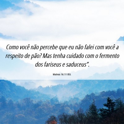 Picture 06 - Mateus 16:11 BSL - Como você não percebe que eu não falei com - Bible Verse Picture