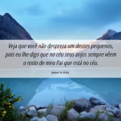 Picture 06 - Mateus 18:10 BSL - Veja que você não despreza um desses pequenos, - Bible Verse Picture