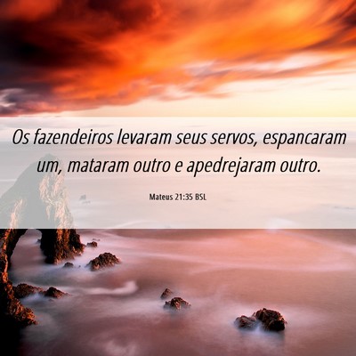 Picture 06 - Mateus 21:35 BSL - Os fazendeiros levaram seus servos, espancaram - Bible Verse Picture