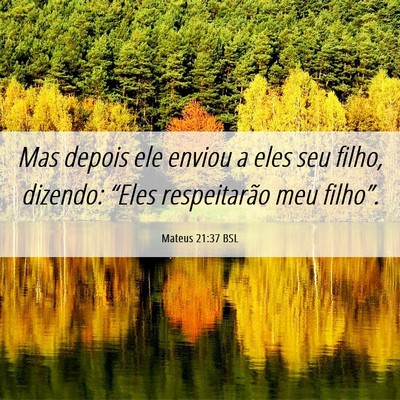 Picture 06 - Mateus 21:37 BSL - Mas depois ele enviou a eles seu filho, dizendo: - Bible Verse Picture