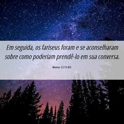 Picture 06 - Mateus 22:15 BSL - Em seguida, os fariseus foram e se aconselharam - Bible Verse Picture