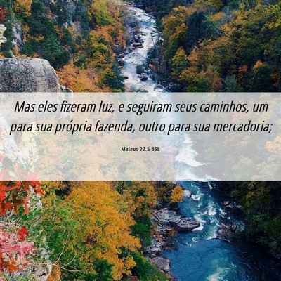 Picture 06 - Mateus 22:5 BSL - Mas eles fizeram luz, e seguiram seus caminhos, - Bible Verse Picture