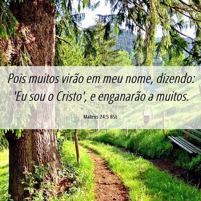 Picture 06 - Mateus 24:5 BSL - Pois muitos virão em meu nome, dizendo: 'Eu sou - Bible Verse Picture