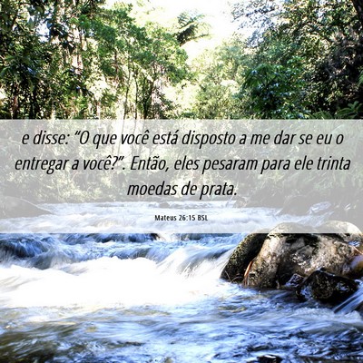 Picture 06 - Mateus 26:15 BSL - e disse: “O que você está disposto a me dar - Bible Verse Picture