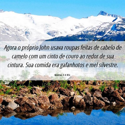 Picture 06 - Mateus 3:4 BSL - Agora o próprio John usava roupas feitas de - Bible Verse Picture