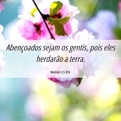 Picture 06 - Mateus 5:5 BSL - Abençoados sejam os gentis, pois eles herdarão - Bible Verse Picture