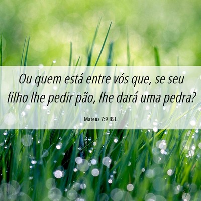 Picture 06 - Mateus 7:9 BSL - Ou quem está entre vós que, se seu filho lhe - Bible Verse Picture