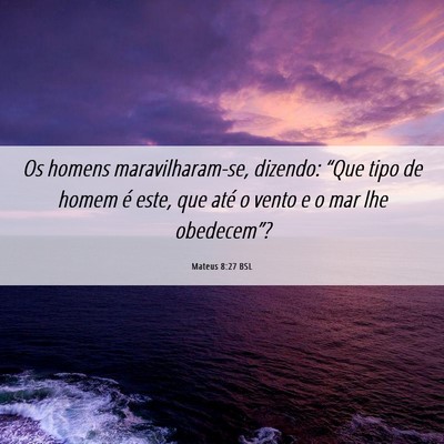 Picture 06 - Mateus 8:27 BSL - Os homens maravilharam-se, dizendo: “Que tipo - Bible Verse Picture