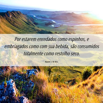 Picture 06 - Naum 1:10 BSL - Por estarem enredados como espinhos, e - Bible Verse Picture