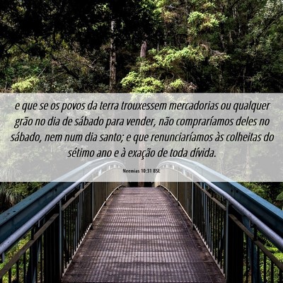 Picture 06 - Neemias 10:31 BSL - e que se os povos da terra trouxessem mercadorias - Bible Verse Picture