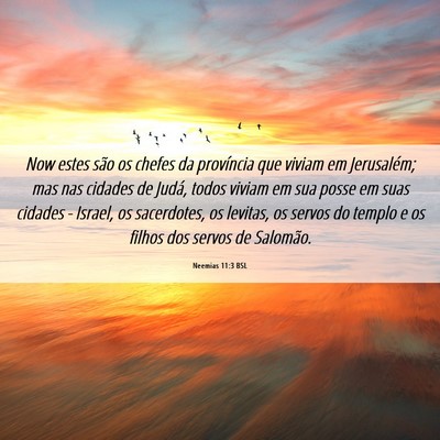 Picture 06 - Neemias 11:3 BSL - Now estes são os chefes da província que viviam - Bible Verse Picture