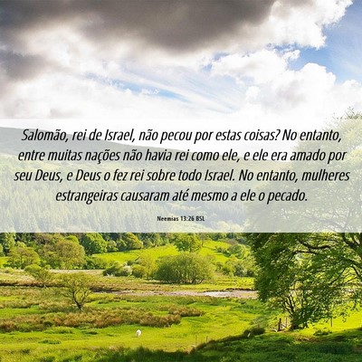 Picture 06 - Neemias 13:26 BSL - Salomão, rei de Israel, não pecou por estas - Bible Verse Picture