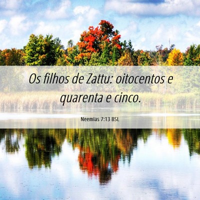 Picture 06 - Neemias 7:13 BSL - Os filhos de Zattu: oitocentos e quarenta e - Bible Verse Picture