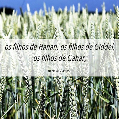 Picture 06 - Neemias 7:49 BSL - os filhos de Hanan, os filhos de Giddel, os - Bible Verse Picture