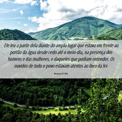 Picture 06 - Neemias 8:3 BSL - Ele leu a partir dela diante do amplo lugar que - Bible Verse Picture