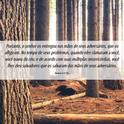 Picture 06 - Neemias 9:27 BSL - Portanto, o senhor os entregou nas mãos de seus - Bible Verse Picture
