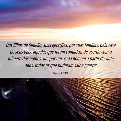 Picture 06 - Números 1:22 BSL - Dos filhos de Simeão, suas gerações, por suas - Bible Verse Picture